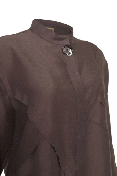 Stitch Detailed Mandarin Collar Tunic - AKER (1)