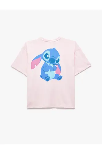 Stitch litsenziyali bosma qisqa yengli velosiped yoqali O - 2