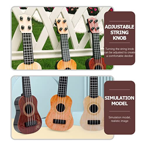 STOBOK Çocuk Gitarı Müzik Aleti Oyuncağı, Mini Klasik Ukulele Gitarı Müzik Eğitici Oyuncak Gitar Çocuklar, Yürümeye Başlayan Çocuklar, Yeni Başlayanlar için Okul - 5