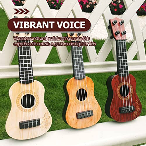 STOBOK Kids Guitar Musical Toy,Mini Classical Ukulele Guitar Musical Educational Toy Guitar Instrument Toy for Children Toddler Beginner School - 4