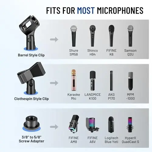 Стойка для микрофона CAHAYA Tripod Boom Arm Floor Mic Stand с переносной сумкой и 2 зажимами для микрофона для пения, выступления на свадьбе, с креплением для микрофона CY0239 - 3