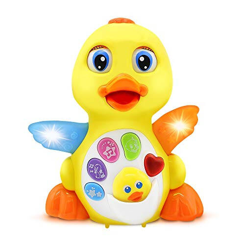 Stone and Clark Dancing Easter Duck w/Lights and Music – Toddler Learning & Crawling Baby Toys – Baby Musical and Light up Toys for 1 Year Old Boy & Girl - 1