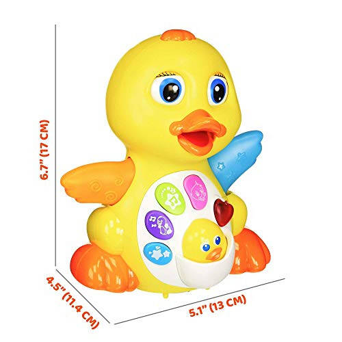 Stone and Clark Dancing Easter Duck w/Lights and Music – Toddler Learning & Crawling Baby Toys – Baby Musical and Light up Toys for 1 Year Old Boy & Girl - 4