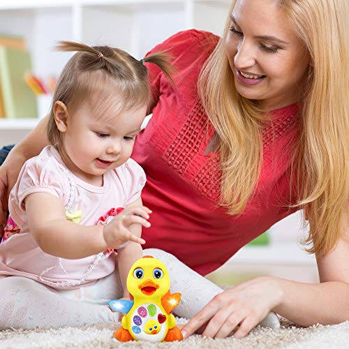 Stone and Clark Dancing Easter Duck w/Lights and Music – Toddler Learning & Crawling Baby Toys – Baby Musical and Light up Toys for 1 Year Old Boy & Girl - 6