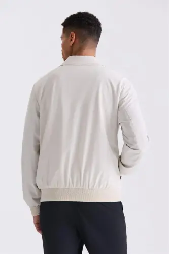 Stone Comfort Fit Berber Collar Transitional Jacket 
