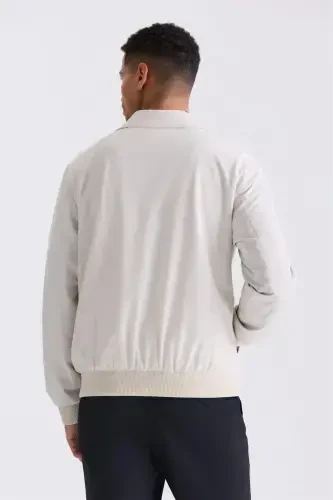 Stone Comfort Fit Berber Collar Transitional Jacket 