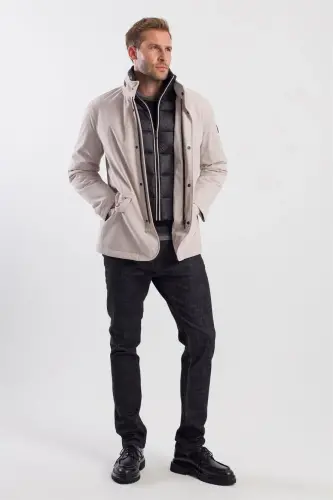 Stone Comfort Fit Hidden Hooded Jacket - 1