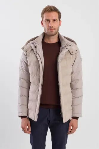 Stone Comfort Fit Hooded Puffer Jacket - 1