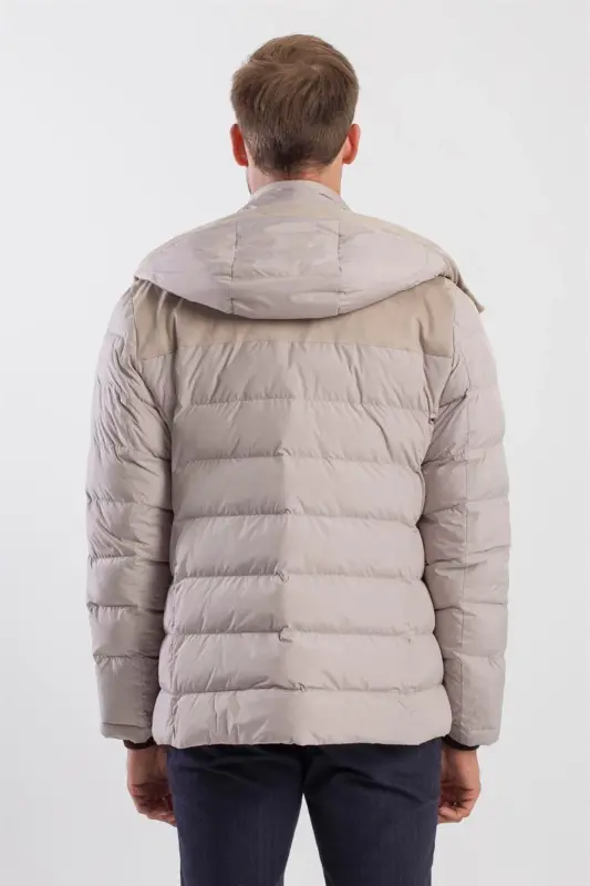 Stone Comfort Fit Hooded Puffer Jacket - 4