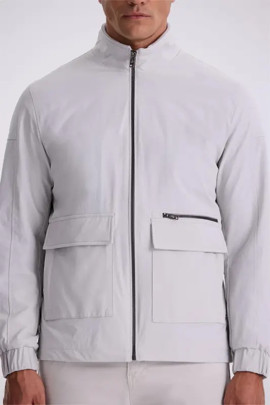 Stone Comfort Fit Stand-Up Collar Seasonal Jacket - 3