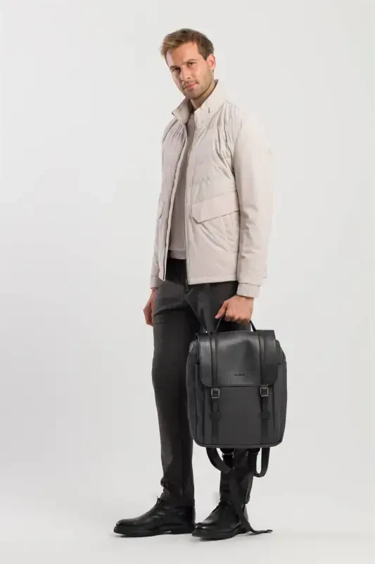 Stone Comfort Fit Stand-Up Collar Sports Jacket - 3