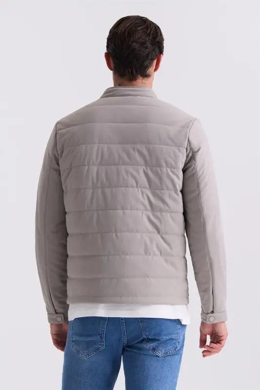 Stone Comfort Fit Stand-Up Collar Zip-Up Seasonal Jacket - 4