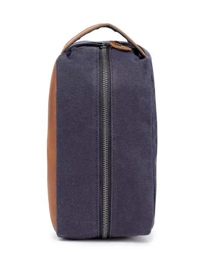 Stone Creek Waxed Canvas Toiletry Bag - Navy - 9