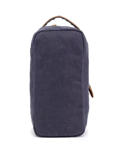 Stone Creek Waxed Canvas Toiletry Bag - Navy - 11