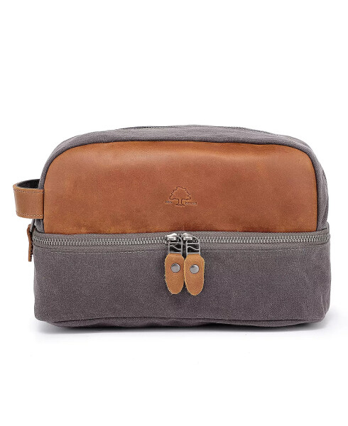 Stone Creek Waxed Canvas Toiletry Bag Gray - 1