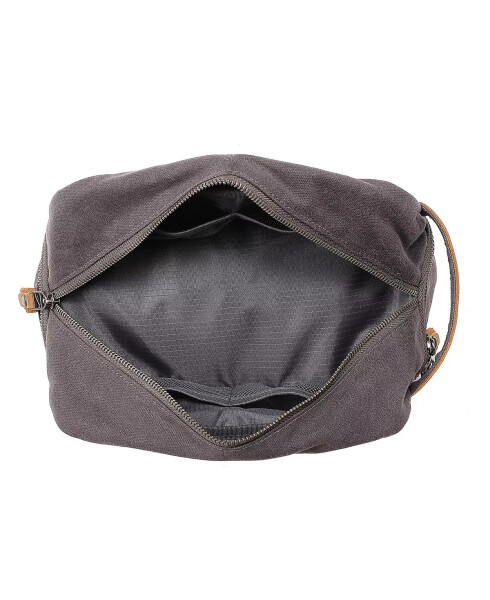 Stone Creek Waxed Canvas Toiletry Bag Gray - 2