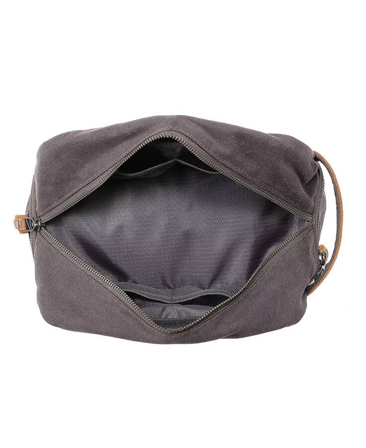 Stone Creek Waxed Canvas Toiletry Bag Gray - 2