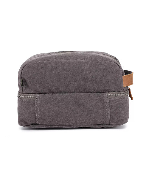 Stone Creek Waxed Canvas Toiletry Bag Gray - 5