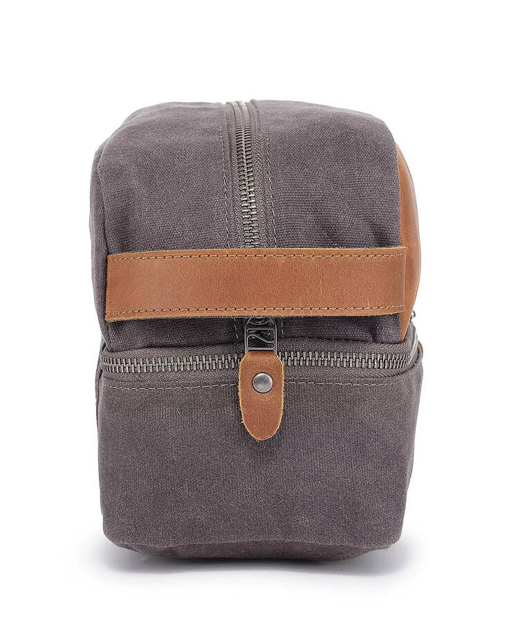 Stone Creek Waxed Canvas Toiletry Bag Gray - 6