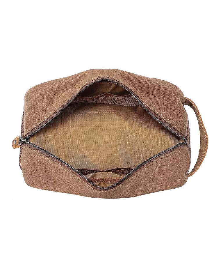 Stone Creek Waxed Canvas Toiletry Bag Khaki - 2