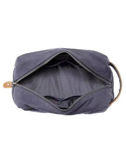 Stone Creek Waxed Canvas Toiletry Bag-Navy - 2