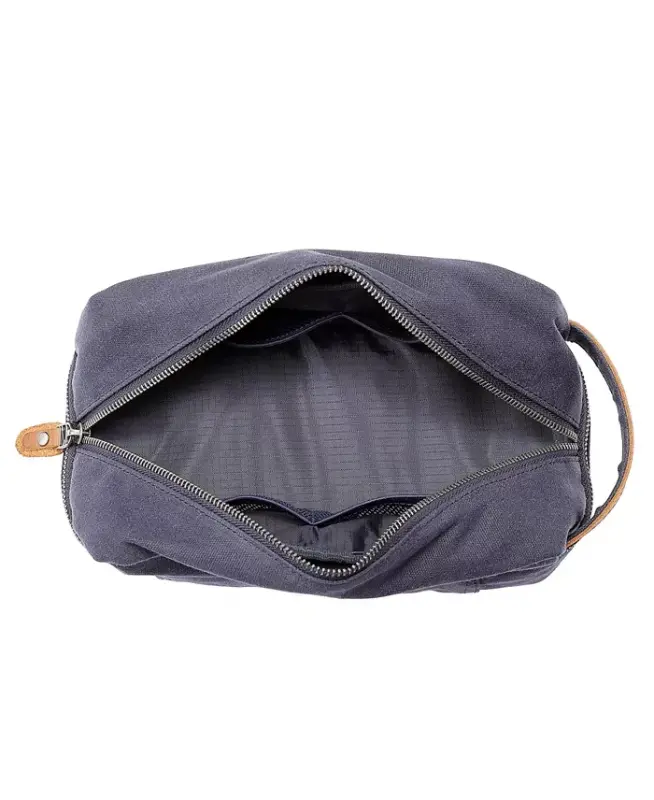 Stone Creek Waxed Canvas Toiletry Bag-Navy - 2
