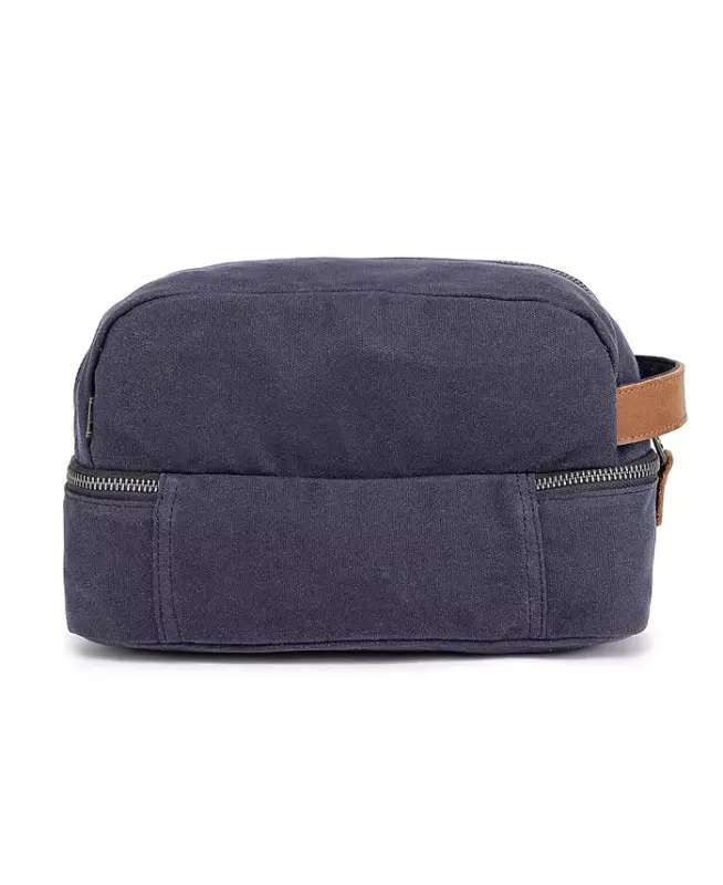 Stone Creek Waxed Canvas Toiletry Bag-Navy - 5