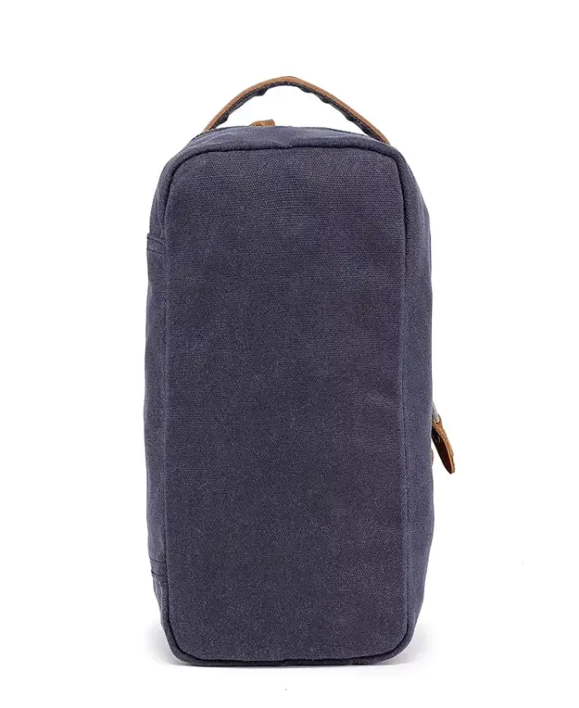 Stone Creek Waxed Canvas Toiletry Bag-Navy - 11