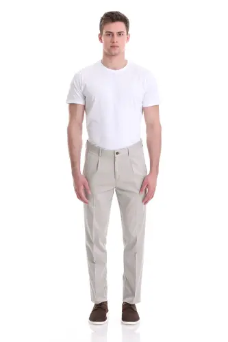 Stone Dynamic Fit Patterned Cotton Canvas with Side Pockets - HATEMOĞLU (1)