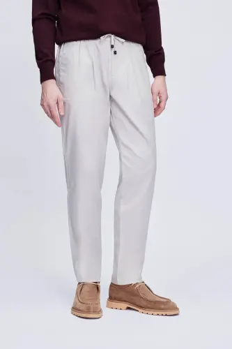 Stone Dynamic Fit Side Pocket Canvas Trousers 
