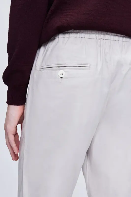 Stone Dynamic Fit Side Pocket Canvas Trousers - 4