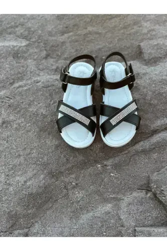 Stone Elegant Kids Sandals, Baby Sandals, Non-Slip Summer Kids Shoes-Blackstoned - 3