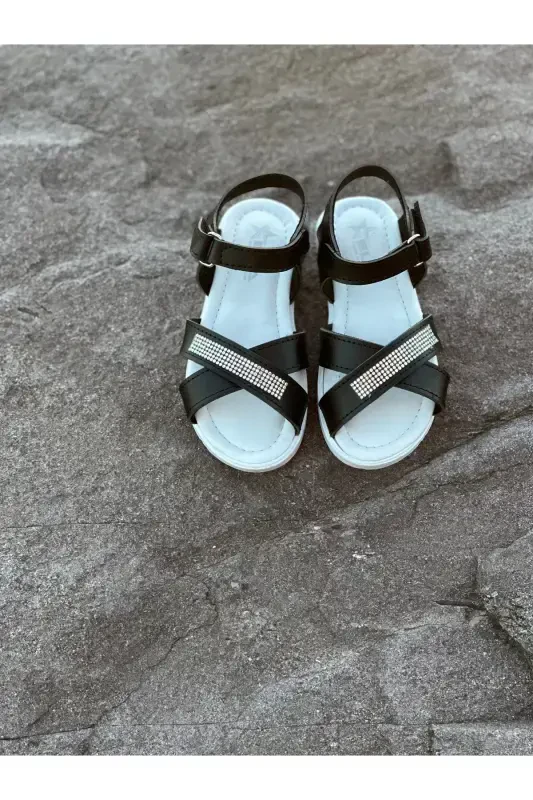 Stone Elegant Kids Sandals, Baby Sandals, Non-Slip Summer Kids Shoes-Blackstoned - 3