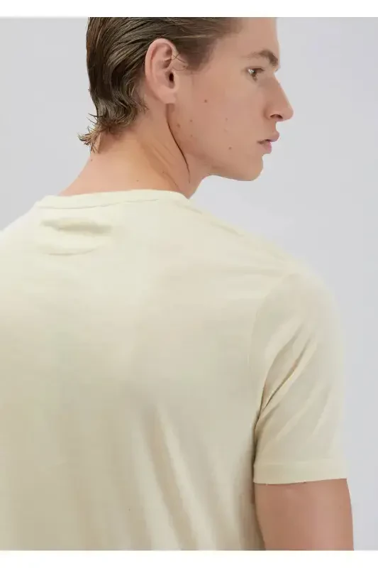 Stone Plain Bicycle Collar T-Shirt-Stone - 5