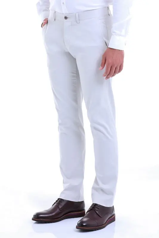 Stone Regular Fit Solid Cotton Side Pocket Canvas Pants - 2