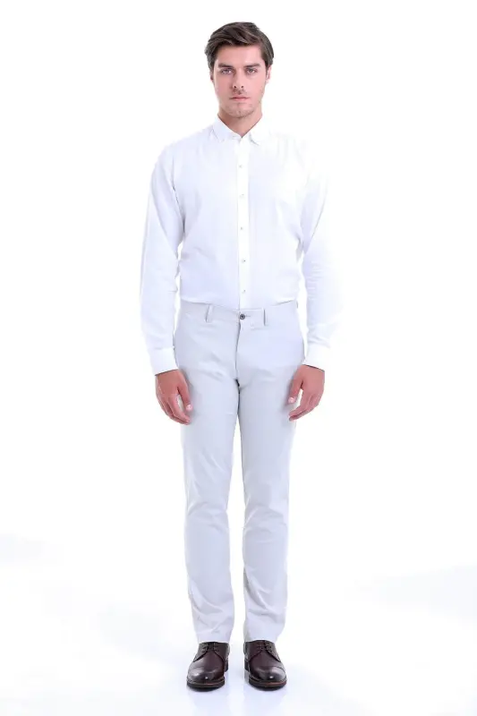 Stone Regular Fit Solid Cotton Side Pocket Canvas Pants - 4