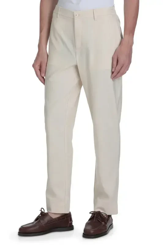 Stone Relaxed Fit 5 Pocket Canvas Pant-Stone - HATEMOĞLU