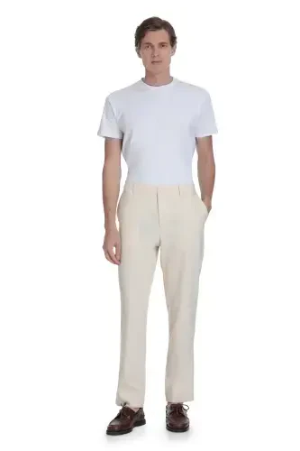 Stone Relaxed Fit 5 Pocket Canvas Pant-Stone - HATEMOĞLU (1)