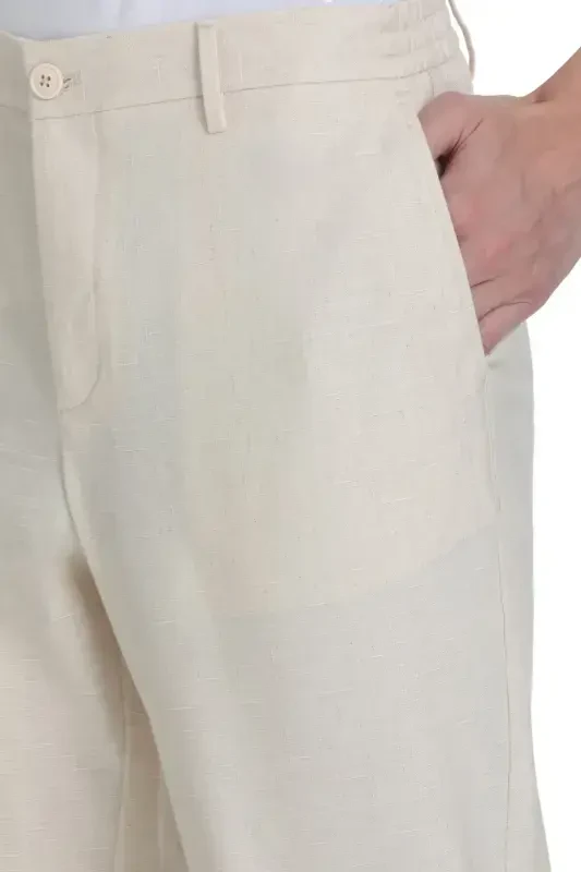 Stone Relaxed Fit 5 Pocket Canvas Pant-Stone - 4