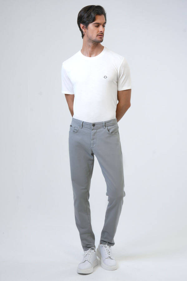 Stone Slim Fit Cotton Chino Pants - 1