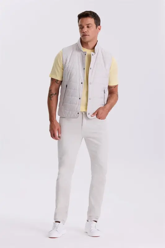 Stone Slim Fit Cotton Narrow Cut 5 Pocket Trousers - 2