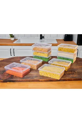 Storage Container 1 Liter 10 Pack Self-Sealing, Locking, Freezer, Food Safe (19*13*6)cm - 5