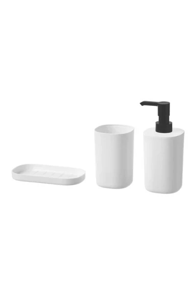 Storavan 3-Piece Bathroom Soap Dish Brush Set - IKEA (1)