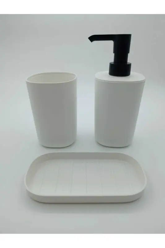 Storavan 3-Piece Bathroom Soap Dish Brush Set - 2