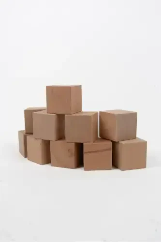 Store Yog'och Kubik Blok 2 Sm - 100 Dona - Tabiiy Yog'och Kubik - GENEL MARKALAR (1)