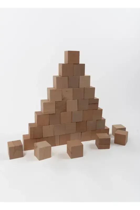 Store Yog'och Kubik Blok 2 Sm - 100 Dona - Tabiiy Yog'och Kubik - 5
