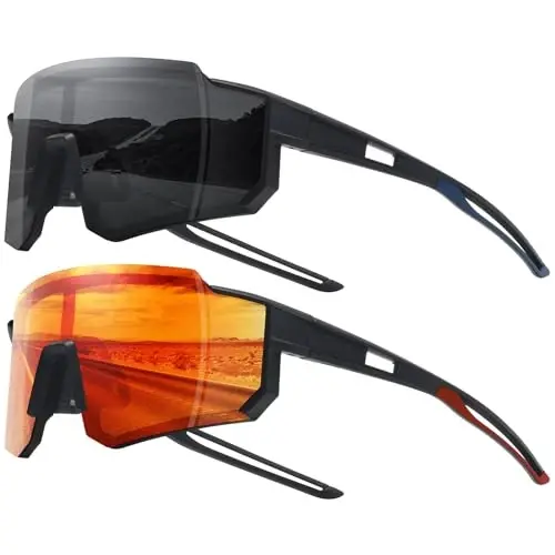 STORYCOAST Erkaklar va ayollar uchun polarizatsiyalangan sport quyoshdan saqlaydigan ko'zoynaklar, haydash, baliq ovlash, velosipedda sayr qilish, tog' velosipedlari uchun quyoshdan saqlaydigan UV400 himoyasi 