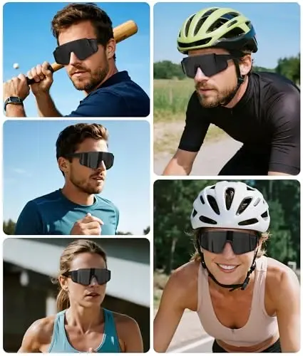 STORYCOAST Erkaklar va ayollar uchun polarizatsiyalangan sport quyoshdan saqlaydigan ko'zoynaklar, haydash, baliq ovlash, velosipedda sayr qilish, tog' velosipedlari uchun quyoshdan saqlaydigan UV400 himoyasi 
