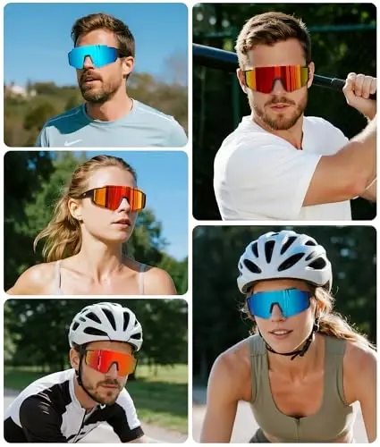 STORYCOAST Erkaklar va ayollar uchun polarizatsiyalangan sport quyoshdan saqlaydigan ko'zoynaklar, haydash, baliq ovlash, velosipedda sayr qilish, tog' velosipedlari uchun quyoshdan saqlaydigan UV400 himoyasi - STORYCOAST (1)