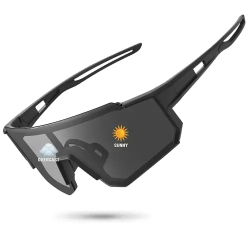 STORYCOAST Erkaklar va ayollar uchun polarizatsiyalangan sport quyoshdan saqlaydigan ko'zoynaklar, haydash, baliq ovlash, velosipedda tog 'velosipedida UV400 himoyasi - 1